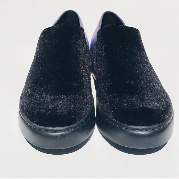 ANTHROPOLOGIE FREE PEOPLE Black Velvet slip-on shoe - Picture 4 of 9